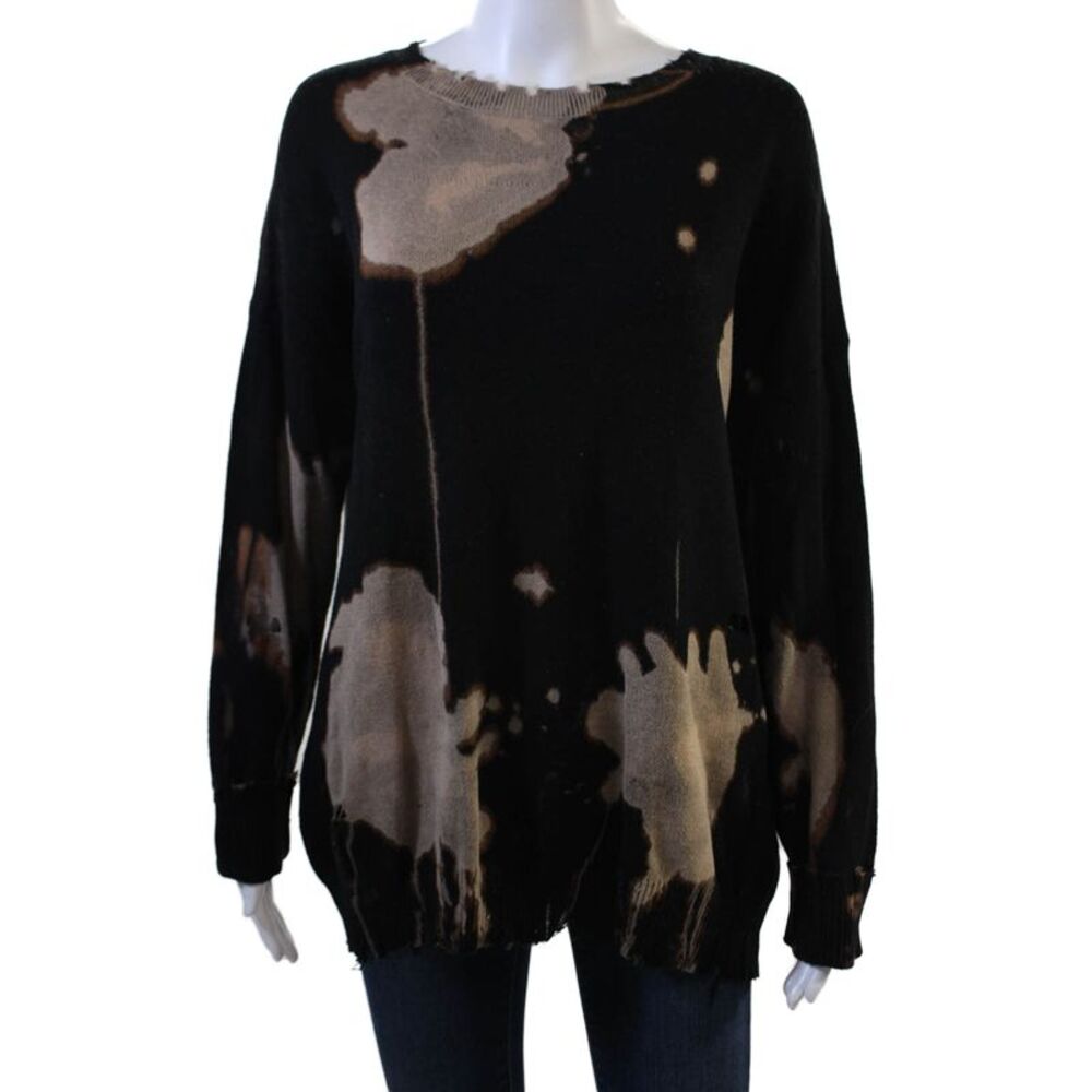 Fate., Unisex Pullover Sweater Black 100% Cotton Crew Neck Long Sleeve Size M